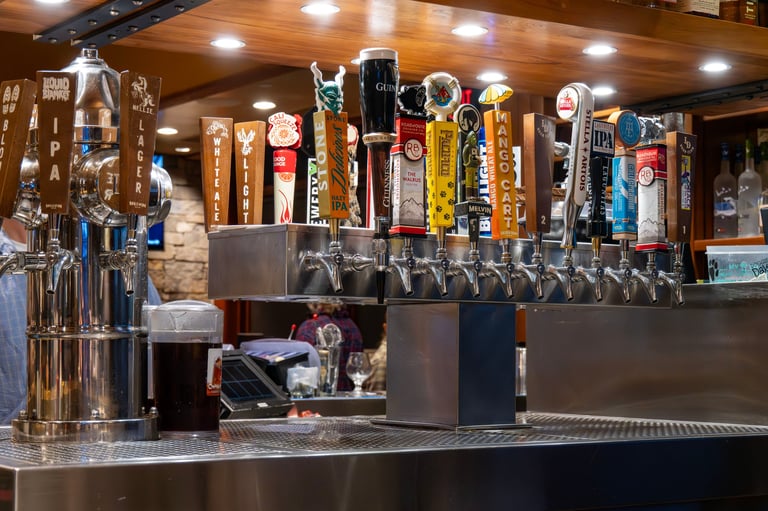 Different types of beers available